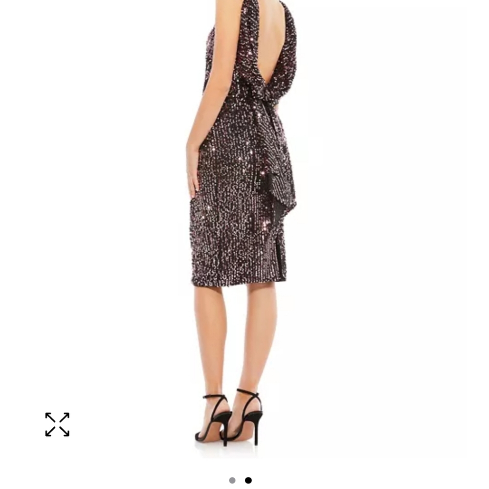 Sequence midi backless dress